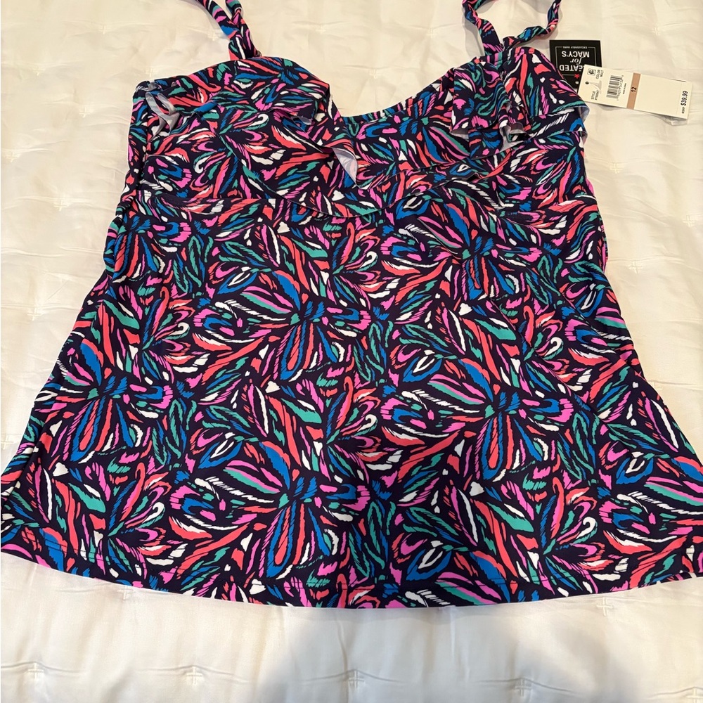 Xhilaration Multicolor Patterned Bathing Suit Top
